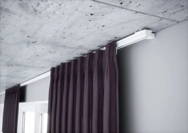 Biała szyna aluminiowa pojedyncza kompletna ZS-100 | 100cm