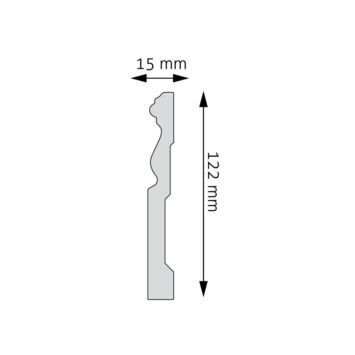 Listwa przypodłogowa, cokół Creativa LPC-09 244cm - obrazek 2