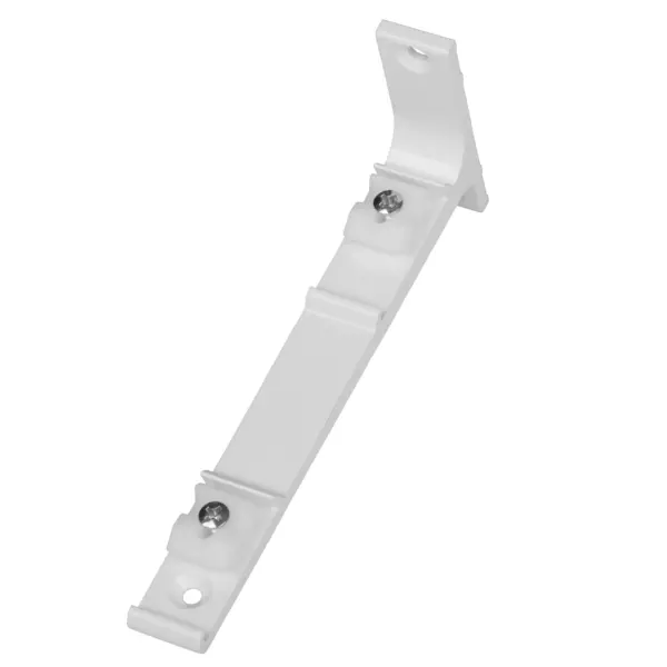 Uchwyt wspornik ścienny podwójny aluminiowy biały L=15 cm