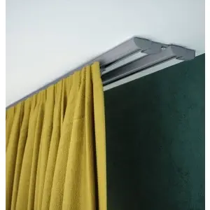 Szara szyna aluminiowa podwójna kompletna ZD2-300 | 300cm