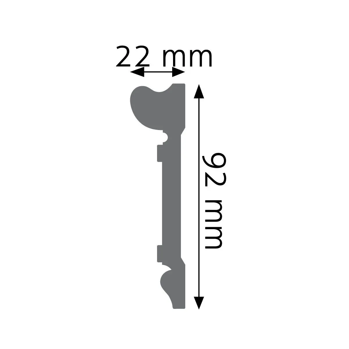 Listwa naścienna gładka Creativa LPC-21 - obrazek 2