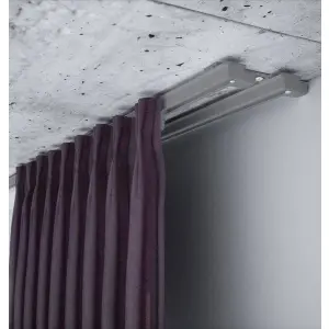 Szara szyna aluminiowa podwójna kompletna ZS2-300 | 300cm