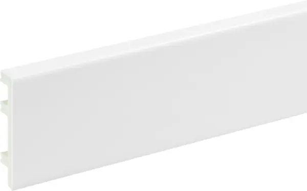 Biała Lakierowana Listwa przypodłogowa, cokół Creativa STL100 - PVC – Status Line 220 cm