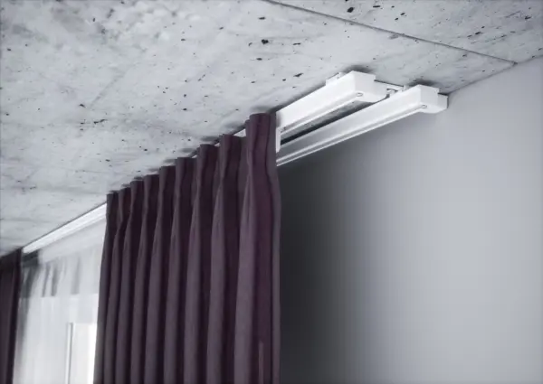 Biała szyna aluminiowa podwójna kompletna ZS2-100 | 100cm