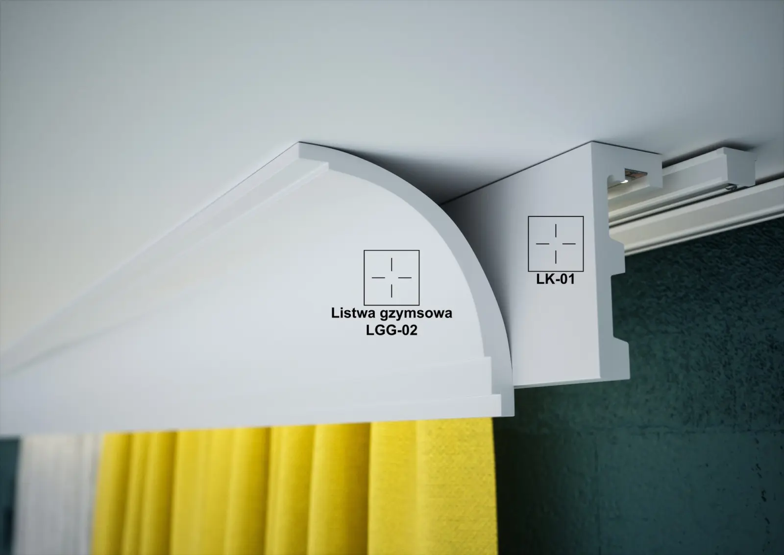 Listwa gzymsowa gładka Creativa LGG-02 - obrazek 3
