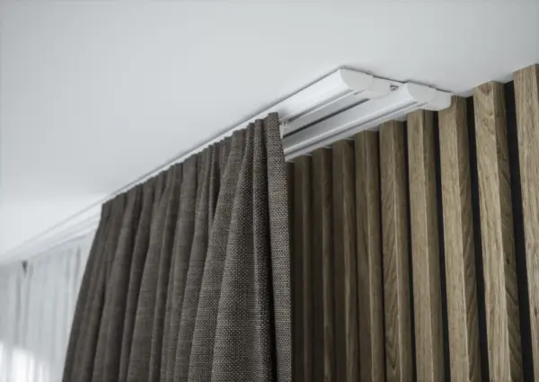 Biała szyna aluminiowa podwójna kompletna ZD2-100 | 100cm