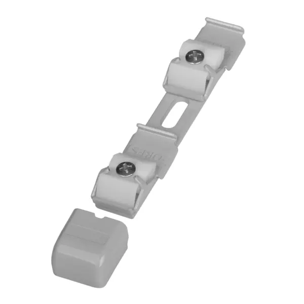Uchwyt sufitowy do szyn aluminiowych podwójnych szary + zaślepki + kołek