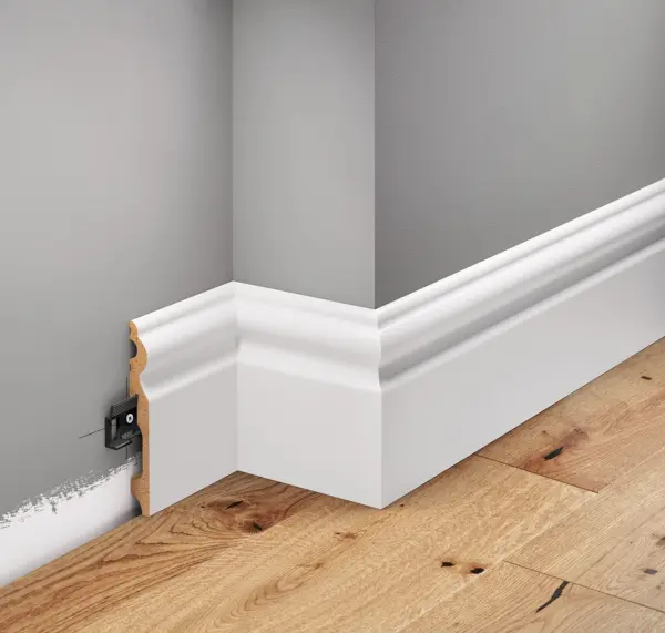 Listwa przypodłogowa MDF biała laminowana, LMDF-08