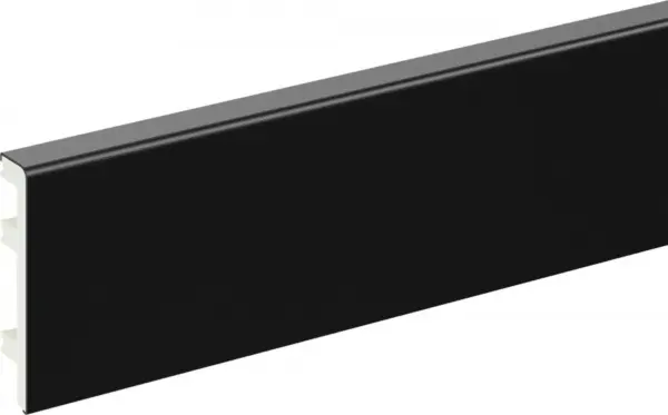 Czarna Lakierowana Listwa przypodłogowa, cokół Creativa STL100 - PVC – Status Line 220 cm