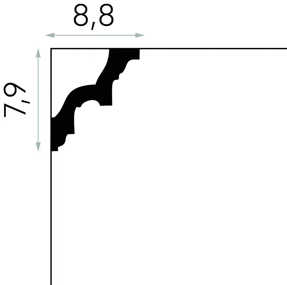 Listwa sufitowa gzyms MDA002