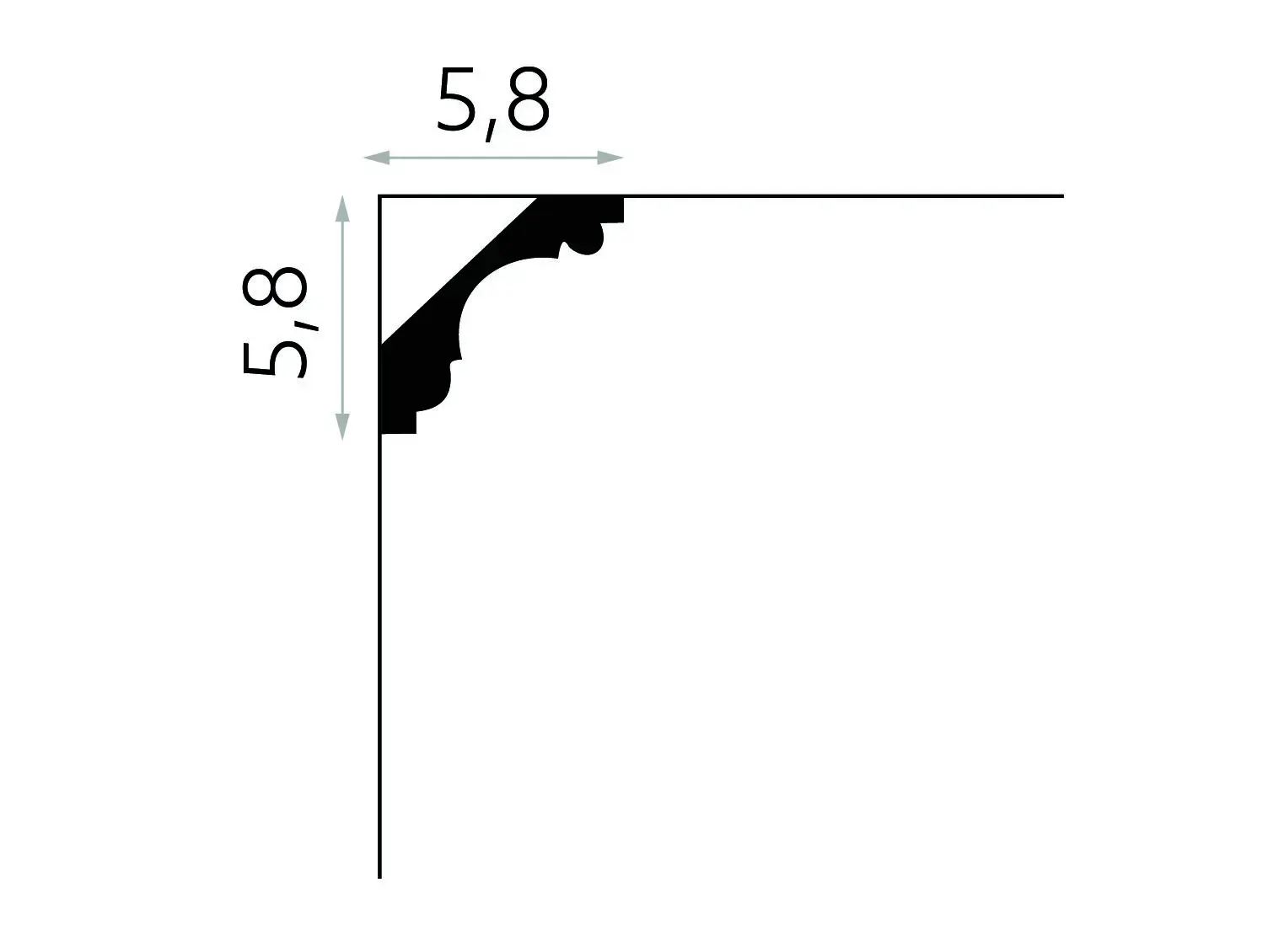 Listwa sufitowa gzyms MDA005