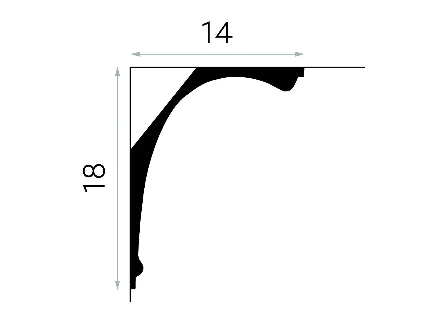 Listwa sufitowa gzyms MDB103