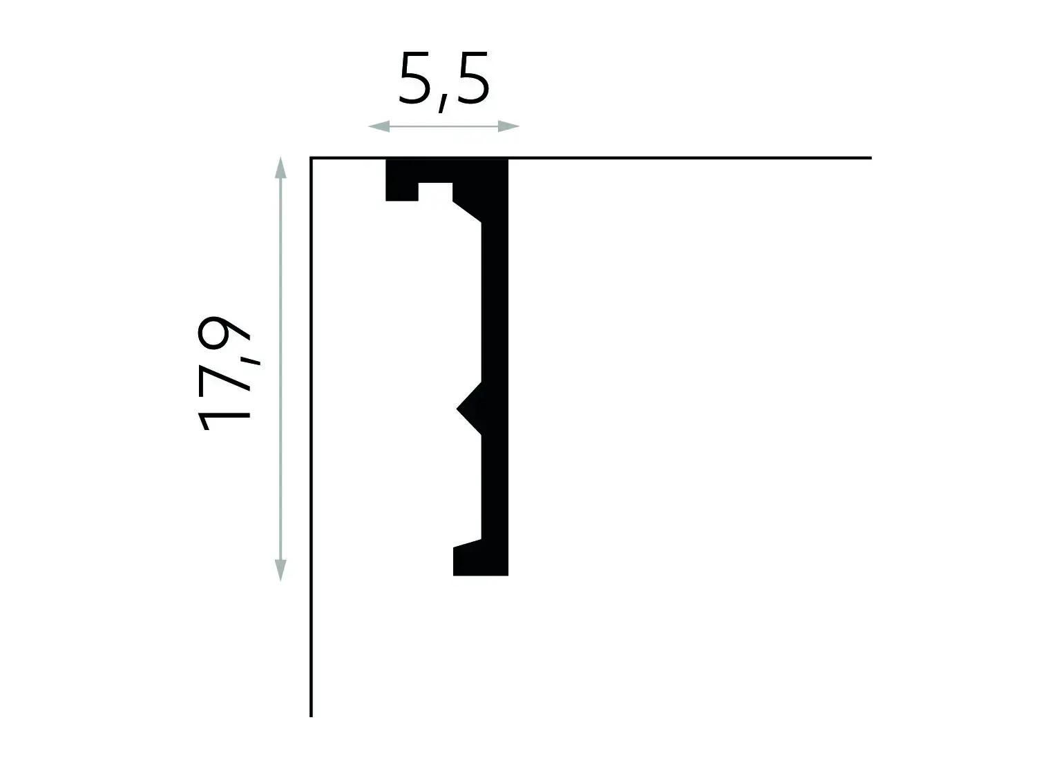 QL056 Maskownica karnisza