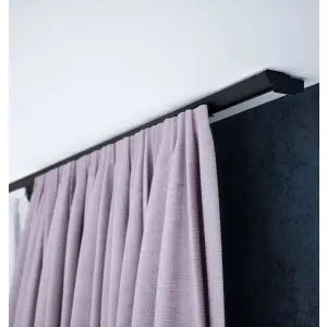 Czarna szyna aluminiowa pojedyncza kompletna ZD-300 | 300cm
