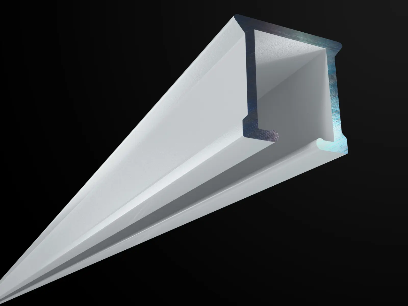 Szyna sufitowa aluminiowa XS-100 do ciężkich zasłon 100 cm - obrazek 2