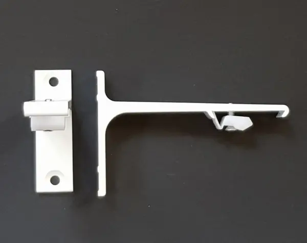 Uchwyt ścienny do szyn aluminiowych pojedynczych szary 10cm