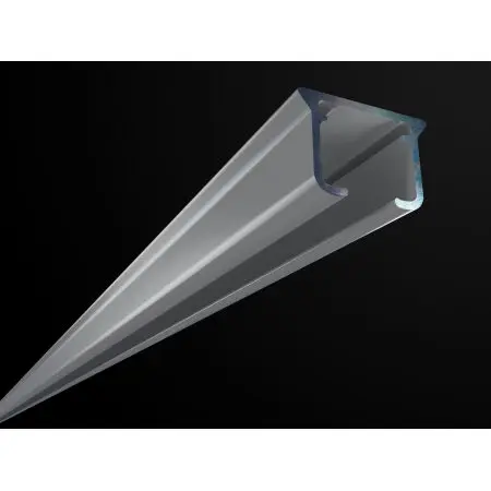 Szara szyna aluminiowa pojedyncza kompletna ZS-150 | 150cm - obrazek 2