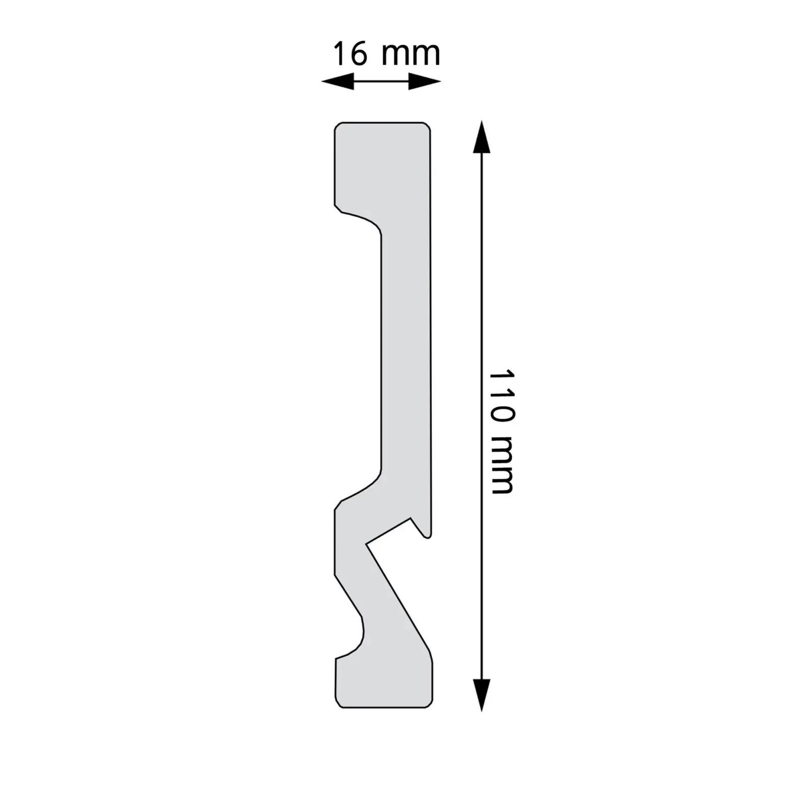 Listwa oświetleniowa przypodłogowa, do podświetleń, cokół Creativa LPC-29LE 244cm - obrazek 2