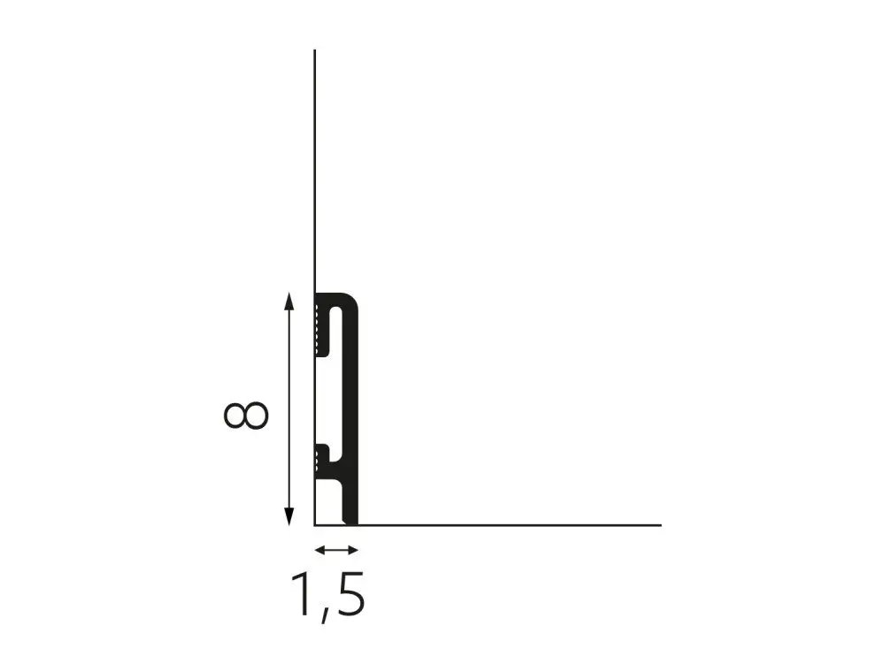 Listwa przypodłogowa DuroFit PF080 biała 8 cm - obrazek 4