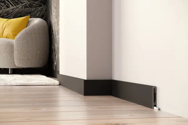 Listwa przypodłogowa DuroFit PF081B czarna 8 cm
