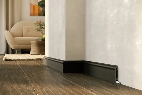 Listwa przypodłogowa DuroFit PF082B czarna 10 cm
